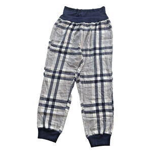 Aerie Womens Pajamas Pants Blue Plaid Womens L High Rise Joggers Comfort Lounge